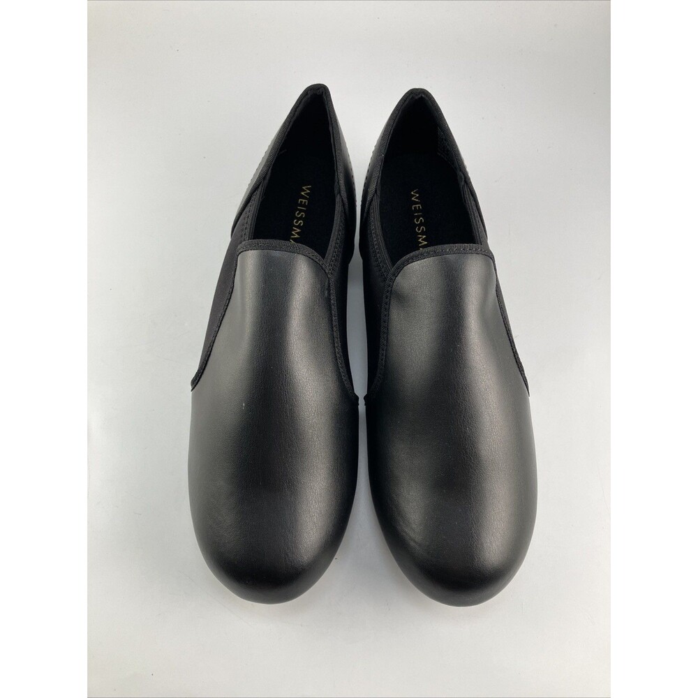 Weissman Black Slip-on Tap Dance Shoe black Size 7.5AM Style W1500 - Picture 3 of 9